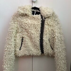 Free People Shaggy Moto Jacket - XS